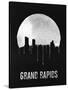 Grand Rapids Skyline Black-null-Stretched Canvas