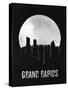 Grand Rapids Skyline Black-null-Stretched Canvas