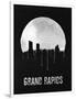 Grand Rapids Skyline Black-null-Framed Art Print