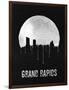 Grand Rapids Skyline Black-null-Framed Art Print