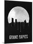 Grand Rapids Skyline Black-null-Mounted Art Print