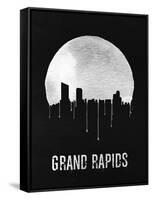 Grand Rapids Skyline Black-null-Framed Stretched Canvas