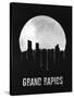 Grand Rapids Skyline Black-null-Stretched Canvas