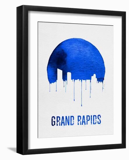 Grand Rapids Skyline Blue-null-Framed Art Print
