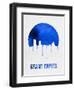 Grand Rapids Skyline Blue-null-Framed Art Print
