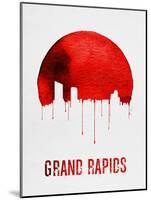 Grand Rapids Skyline Red-null-Mounted Art Print