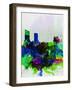 Grand Rapids Watercolor Skyline-NaxArt-Framed Art Print