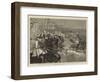 Grand Review before the Prince of Wales at Delhi, Charge of Native Cavalry-Samuel Edmund Waller-Framed Giclee Print