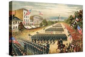 Grand Review of Armies at End of Civil War, Pennsylvania Avenue, Washington D.C., c.1865-null-Stretched Canvas