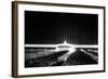 Grand Review on the Searchlight-Illuminated Zeppelin Field at Nuremberg Rally-null-Framed Photo