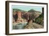 Grand River Canyon, Colorado, View of the Canyon from Train Tracks-Lantern Press-Framed Art Print