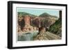 Grand River Canyon, Colorado, View of the Canyon from Train Tracks-Lantern Press-Framed Art Print