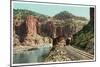 Grand River Canyon, Colorado, View of the Canyon from Train Tracks-Lantern Press-Mounted Art Print