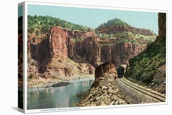 Grand River Canyon, Colorado, View of the Canyon from Train Tracks-Lantern Press-Stretched Canvas