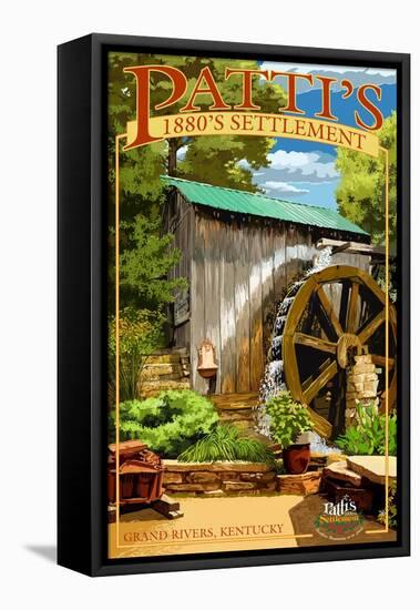 Grand Rivers, Kentucky - Patti's Settlement-Lantern Press-Framed Stretched Canvas