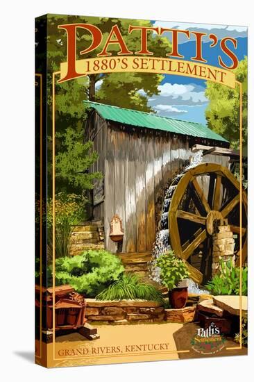 Grand Rivers, Kentucky - Patti's Settlement-Lantern Press-Stretched Canvas