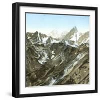 Grand-Saint-Bernard (Switzerland), the Mont Blanc and the Grande Jorasse-Leon, Levy et Fils-Framed Photographic Print