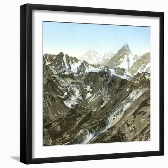 Grand-Saint-Bernard (Switzerland), the Mont Blanc and the Grande Jorasse-Leon, Levy et Fils-Framed Photographic Print