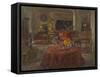 Grand Salon with Red Roses-Susan Ryder-Framed Stretched Canvas