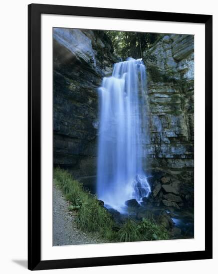 Grand Saut Waterfall, Cascades Du Herisson, Near Clairvaux Les Lacs, Jura, Franche Comte, France, E-Stuart Black-Framed Photographic Print