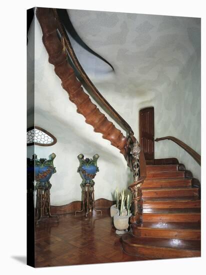 Grand Staircase, Batllo House, Barcelona-null-Stretched Canvas