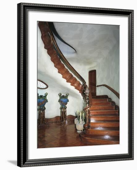 Grand Staircase, Batllo House, Barcelona-null-Framed Photographic Print