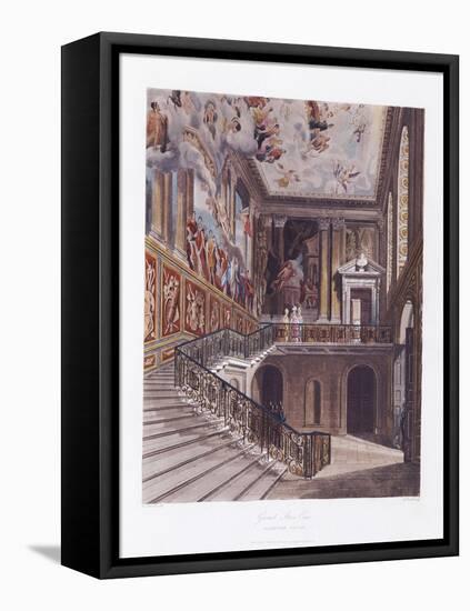 Grand Staircase, Hampton Court-William Henry Pyne-Framed Stretched Canvas
