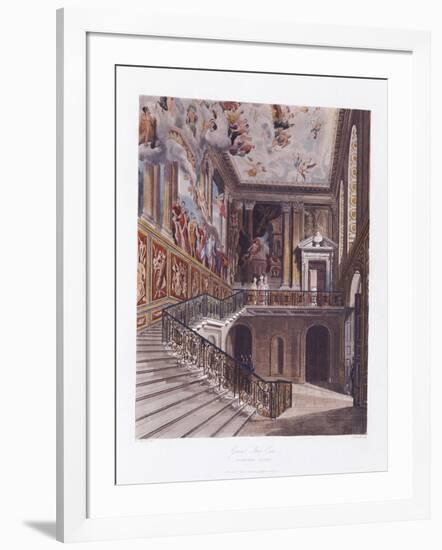 Grand Staircase, Hampton Court-William Henry Pyne-Framed Giclee Print