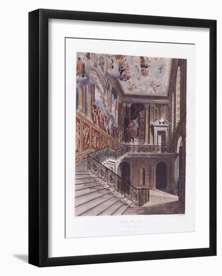 Grand Staircase, Hampton Court-William Henry Pyne-Framed Giclee Print