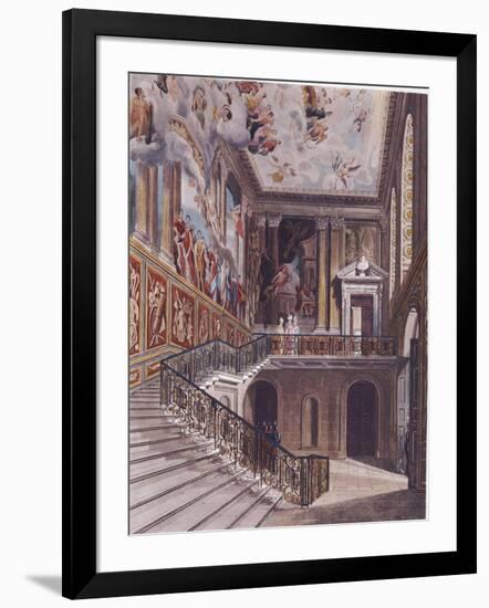Grand Staircase, Hampton Court-William Henry Pyne-Framed Giclee Print