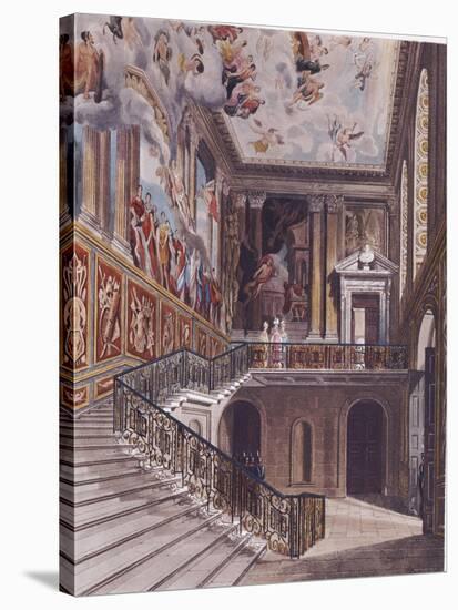 Grand Staircase, Hampton Court-William Henry Pyne-Stretched Canvas