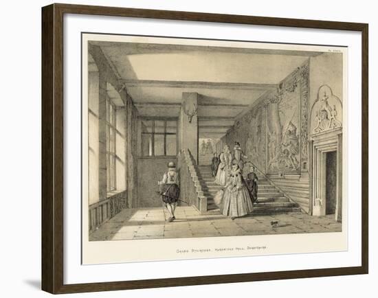 Grand Staircase, Hardwicke Hall, Derbyshire-Joseph Nash-Framed Giclee Print