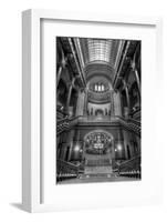 Grand Staircase Illinois State Capitol BW-Steve Gadomski-Framed Photographic Print