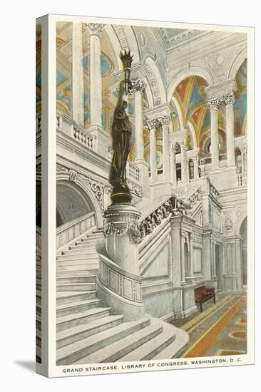 Grand Staircase, Library of Congress, Washington D.C.-null-Stretched Canvas