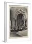 Grand Staircase of the Vatican, Funeral Procession of a Pope-null-Framed Giclee Print