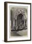 Grand Staircase of the Vatican, Funeral Procession of a Pope-null-Framed Giclee Print