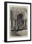 Grand Staircase of the Vatican, Funeral Procession of a Pope-null-Framed Giclee Print