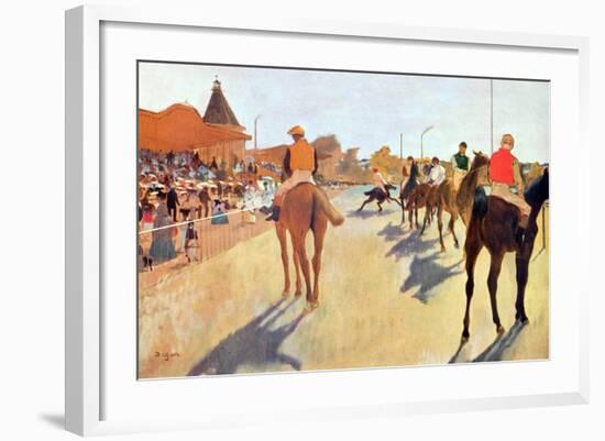 Grand Stand-Edgar Degas-Framed Art Print