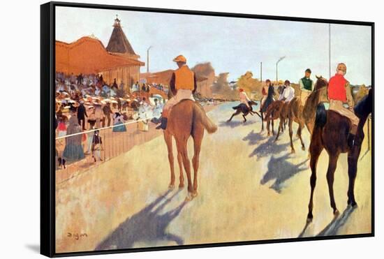 Grand Stand-Edgar Degas-Framed Stretched Canvas