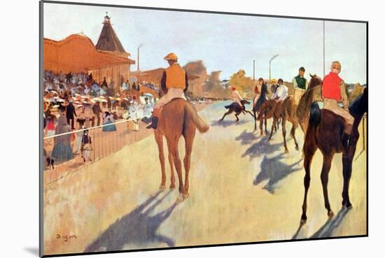 Grand Stand-Edgar Degas-Mounted Art Print
