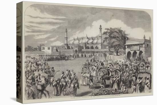 Grand State Procession of the Nawab of Moorshedabad-null-Stretched Canvas