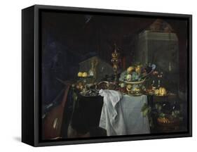 Grand Still-Life with Golden Goblet and Fruit, 1640-Jan Davidsz. de Heem-Framed Stretched Canvas