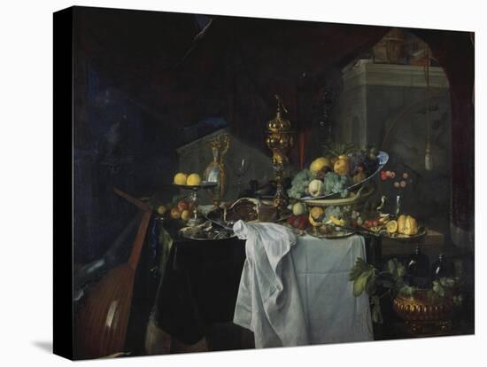 Grand Still-Life with Golden Goblet and Fruit, 1640-Jan Davidsz. de Heem-Stretched Canvas