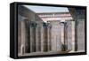 Grand Temple, Isle of Philae, Nubia, Egypt, 19th Century-Pere Pere-Framed Stretched Canvas