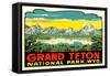Grand Teton Decal-null-Framed Stretched Canvas