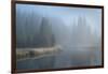 Grand Teton Lake Fog-Alan Majchrowicz-Framed Photographic Print