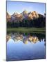 Grand Teton Mountains Reflecting in the Snake River at Sunrise, Grand Teton National Park, Wyoming-Christopher Talbot Frank-Mounted Photographic Print