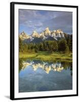 Grand Teton Mountains Reflecting in the Snake River, Grand Teton National Park, Wyoming, USA-Christopher Talbot Frank-Framed Photographic Print