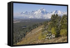 Grand Teton National Park, Autumn Snow-Ken Archer-Framed Stretched Canvas