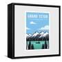 Grand Teton National Park Park Poster Vector Illustration Design-DOMSTOCK-Framed Stretched Canvas